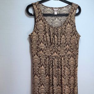 White Stag Tan White Tank Dress Sz M